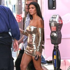 pretty little thing gold sequin dress 4